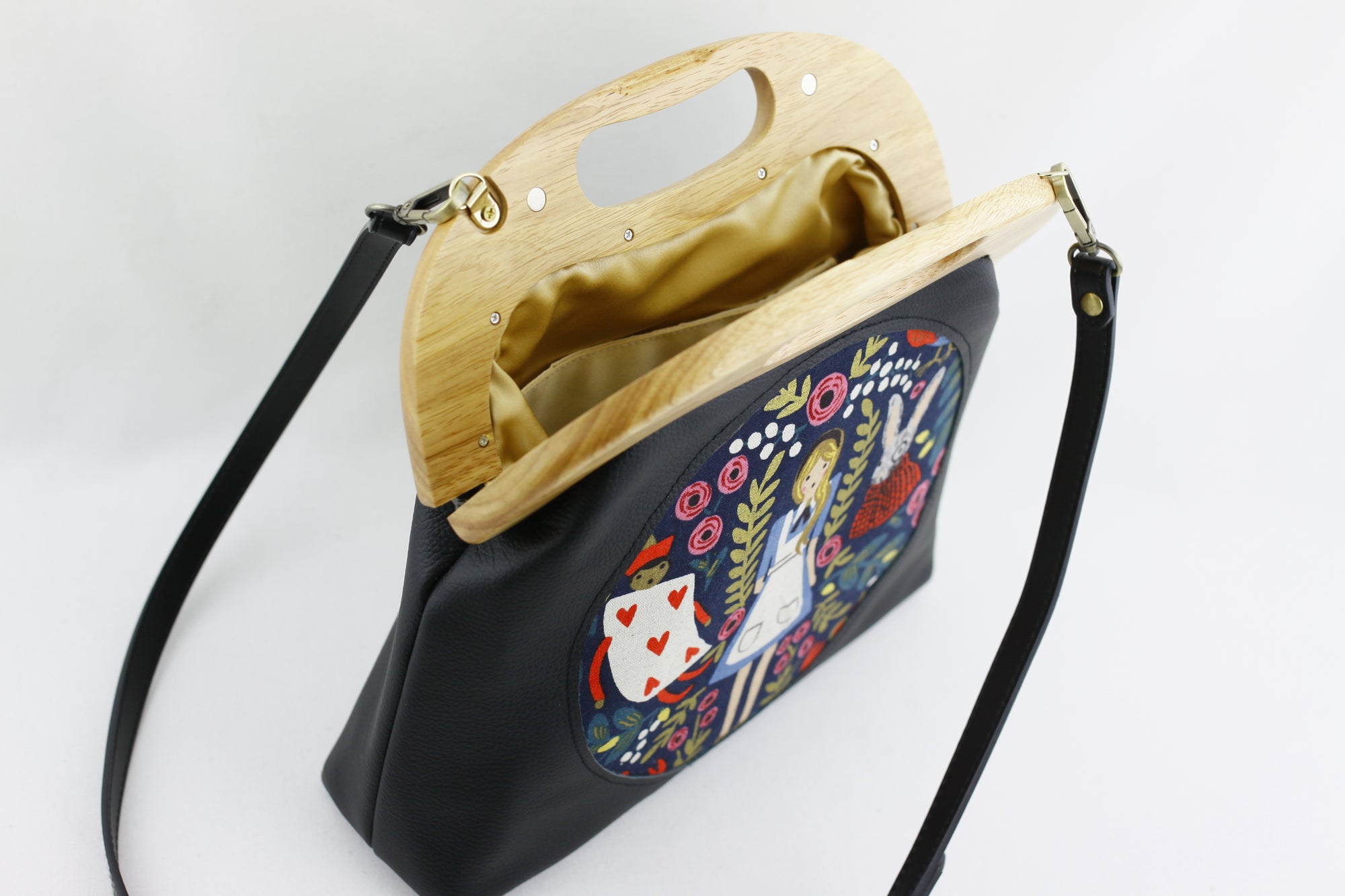 Alice in Wonderland Circle Pattern Leather Bag | PINKOASIS