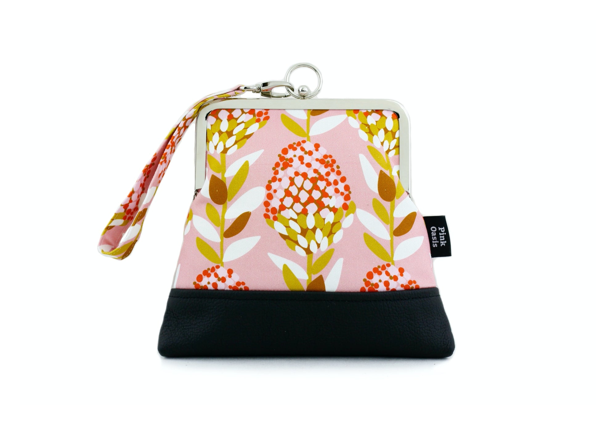 Pink Native Flower Wristlet Bag | PINKOASIS