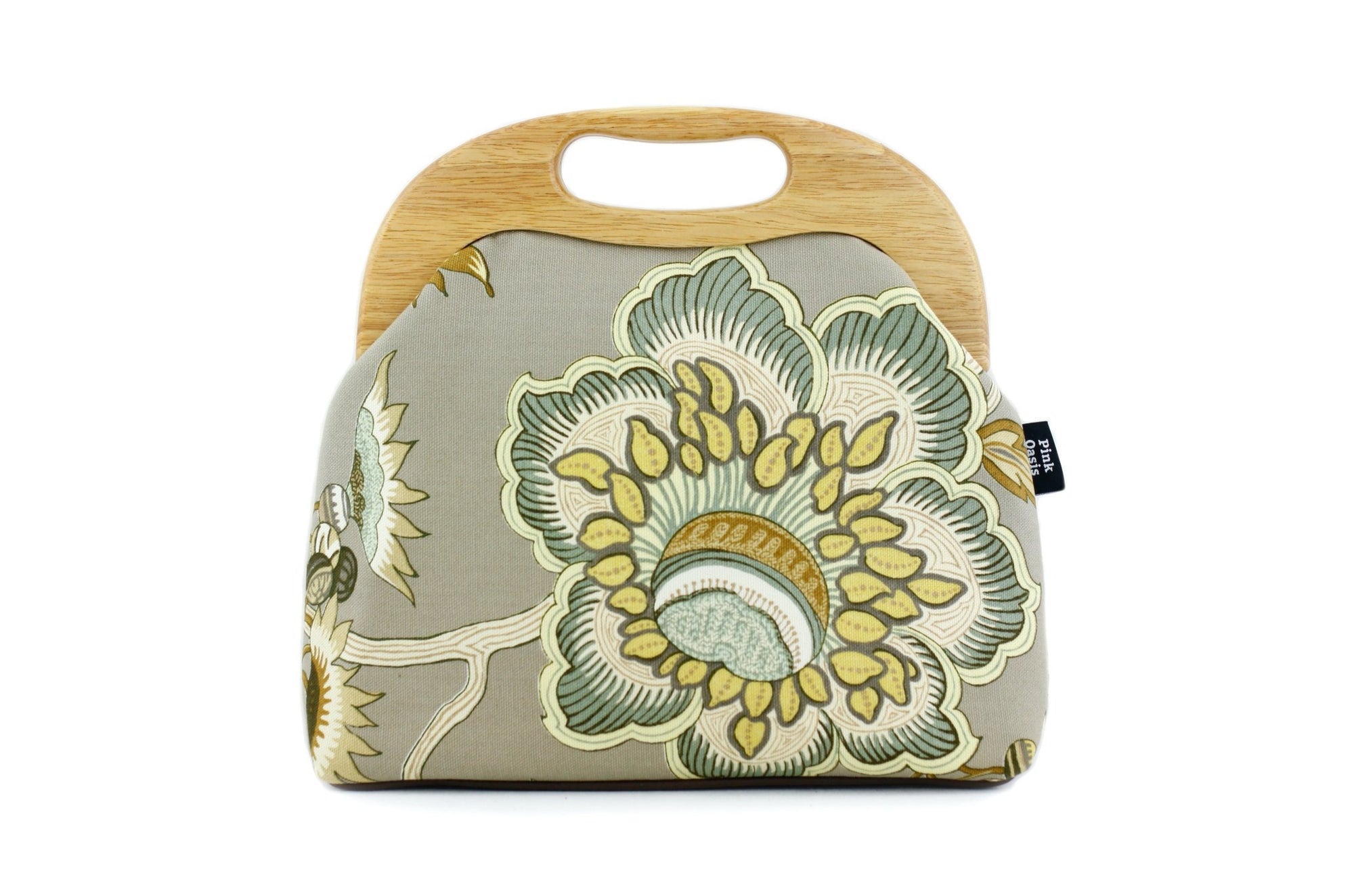 Rustic Flower Large Wood Frame Bag | PINKOASIS