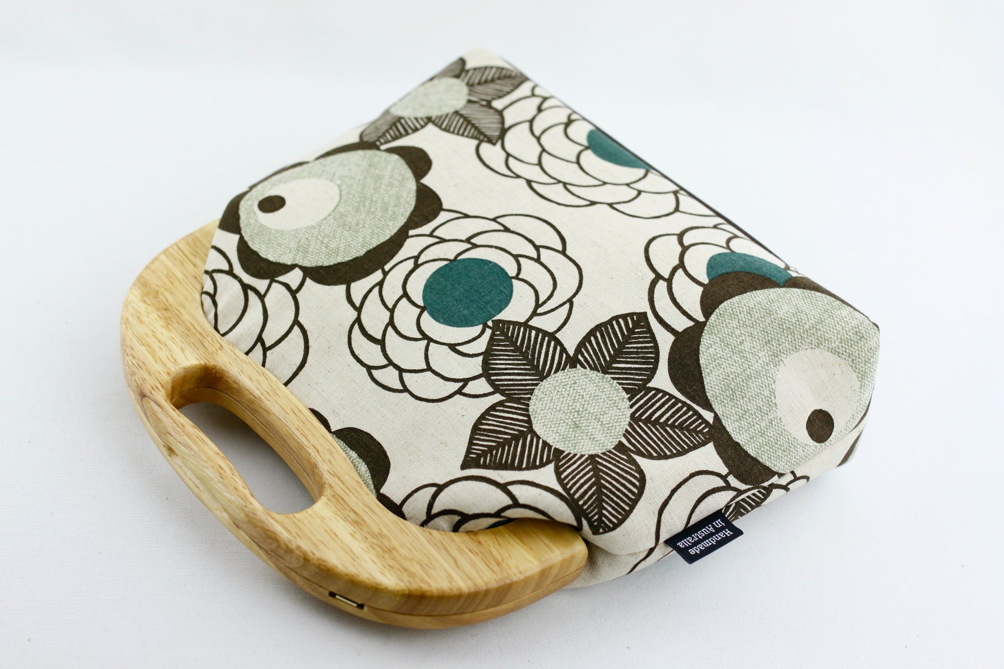 Rustic Linen Floral Ladies Bag Handmade | PINKOASIS