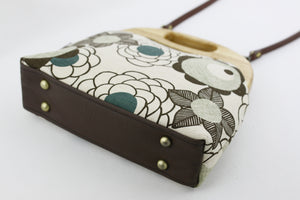 Rustic Linen Floral Ladies Bag Handmade | PINKOASIS