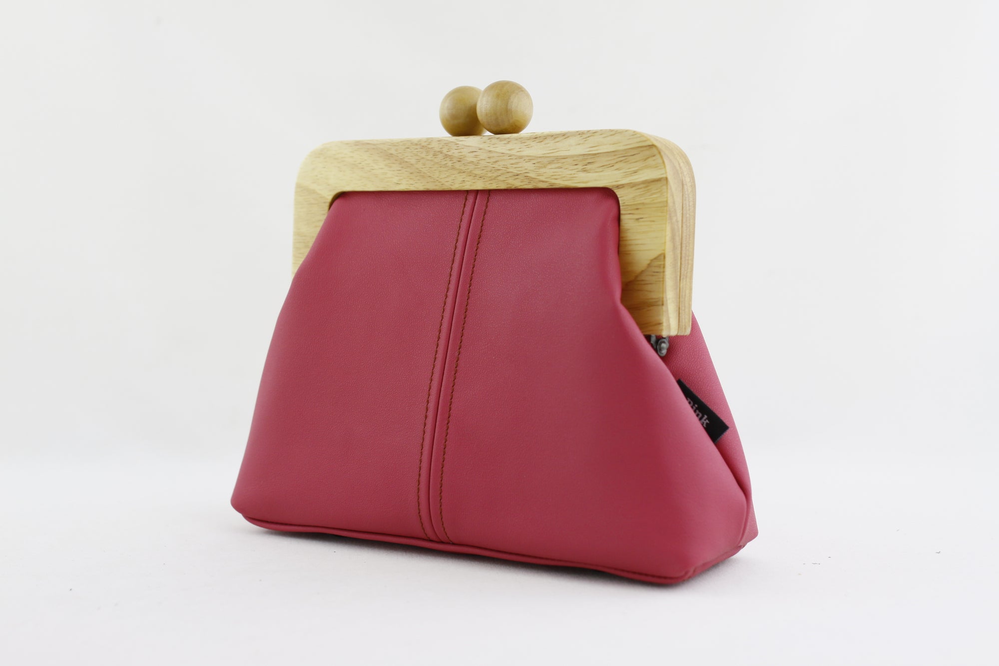 Women's Fuchsia Genuine Leather Clutch Bag with Strap | PINKOASIS