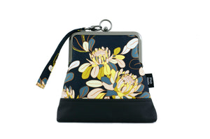 Ginger Utopia Navy Flower Wristlet Bag | PINKOASIS