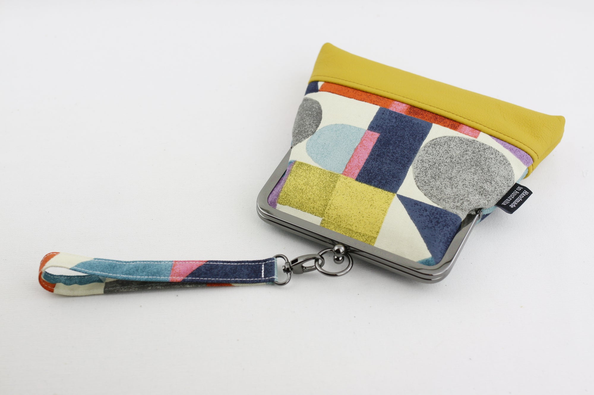 Block Letters Yellow Wristlet Bag | PINKOASIS