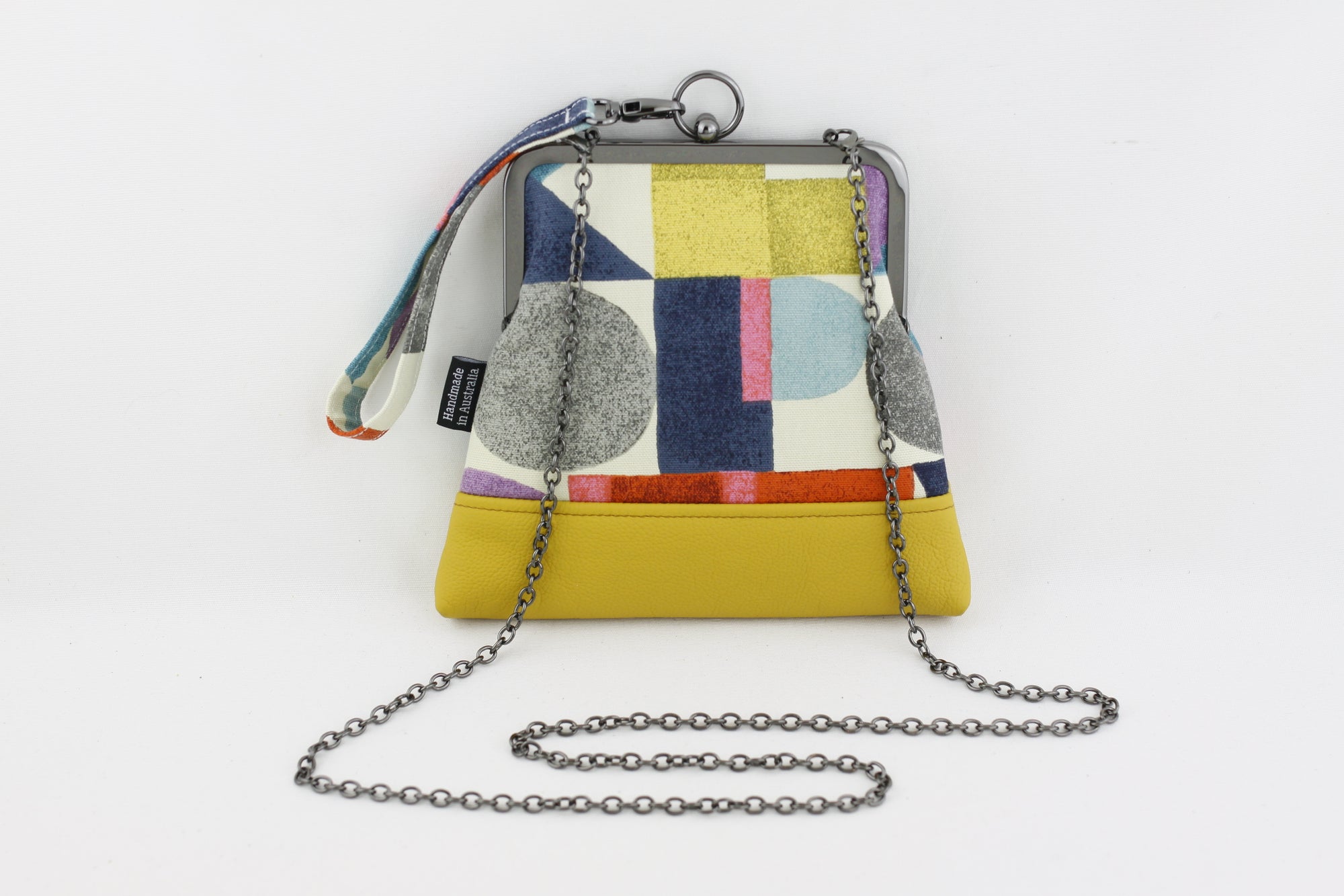 Block Letters Yellow Wristlet Bag | PINKOASIS