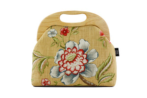 Rustic Flower and Bird Large Wood Frame Bag | PINKOASIS