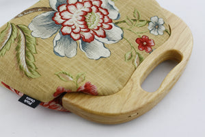 Rustic Flower and Bird Large Wood Frame Bag | PINKOASIS