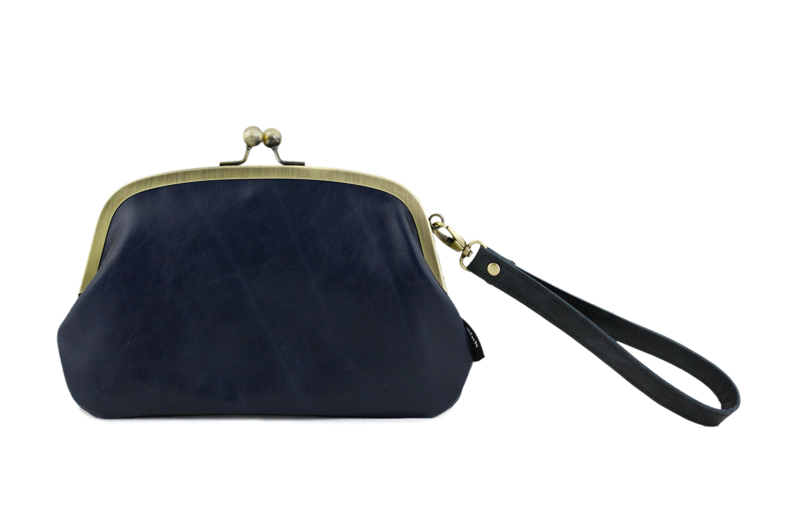 Midnight Blue Leather Wristlet Wallet | PINKOASIS