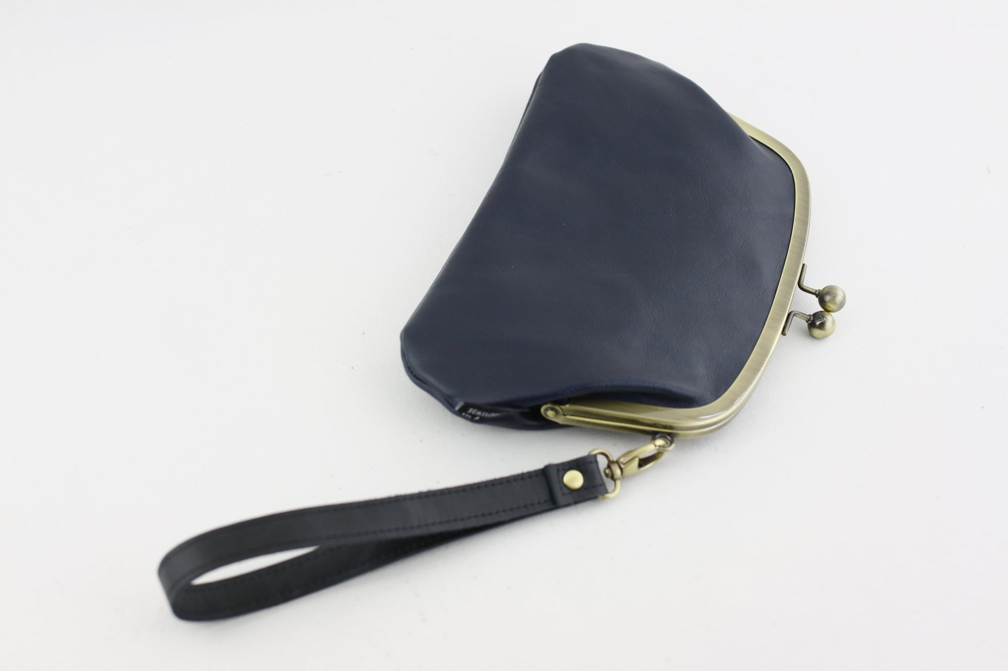 Midnight Blue Leather Wristlet Wallet | PINKOASIS