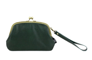 Emerald Green Leather Wristlet Wallet | PINKOASIS