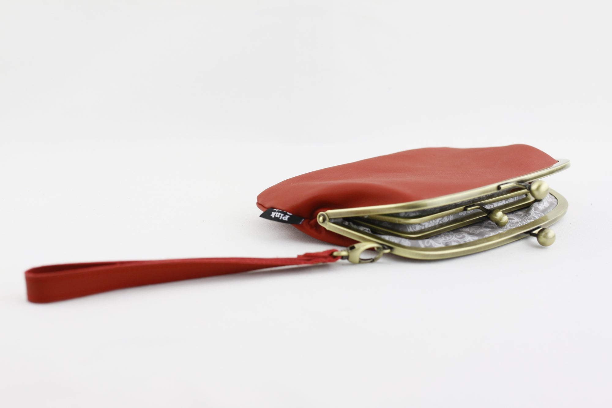 Red Leather Wristlet Wallet Handmade in Australia | PINKOASIS