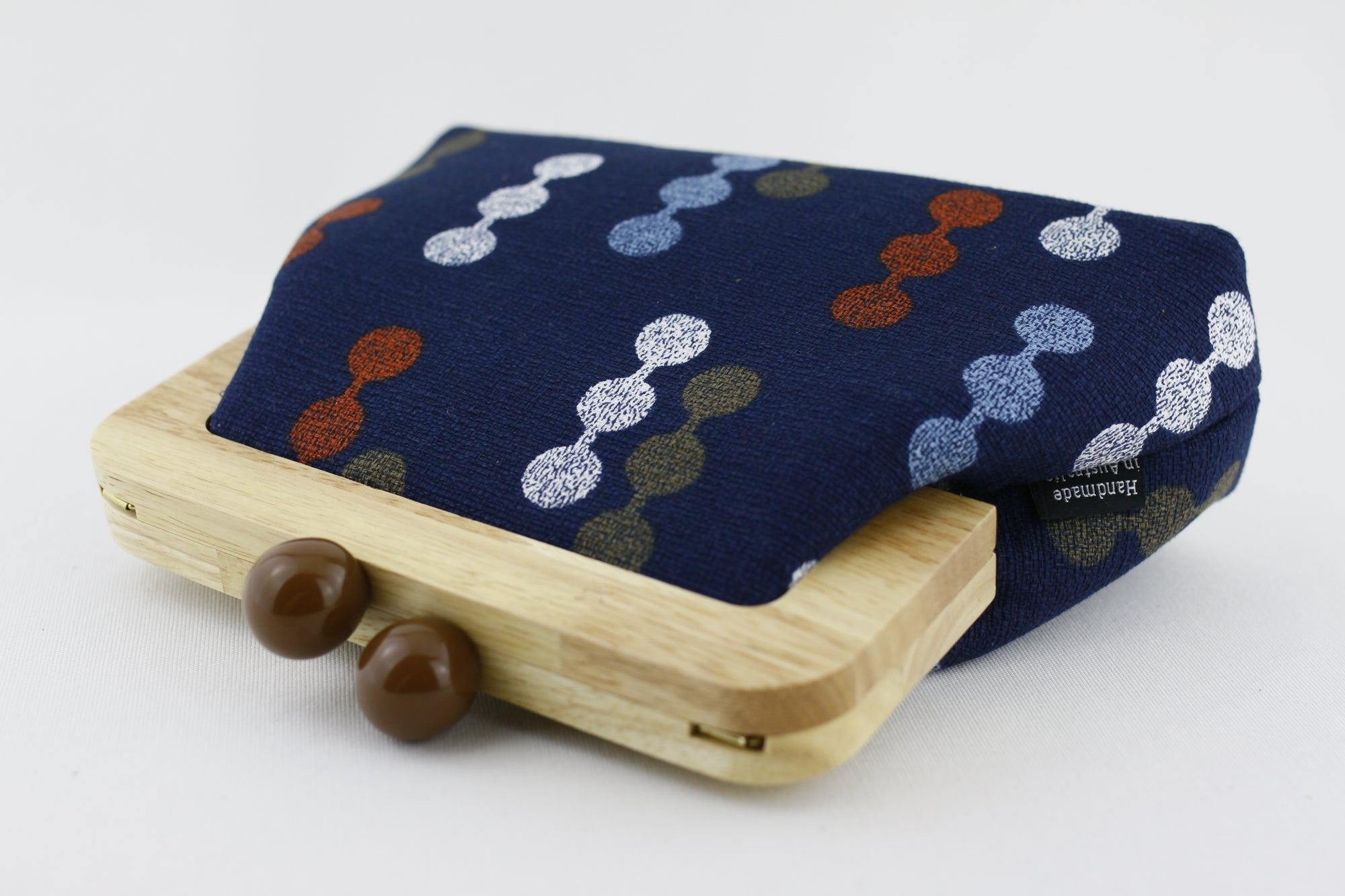 Navy Blue with Colorful Dots Clutch  | PINKOASIS
