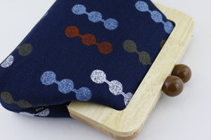 Navy Blue with Colorful Dots Clutch  | PINKOASIS