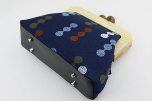 Navy Blue with Colorful Dots Clutch  | PINKOASIS