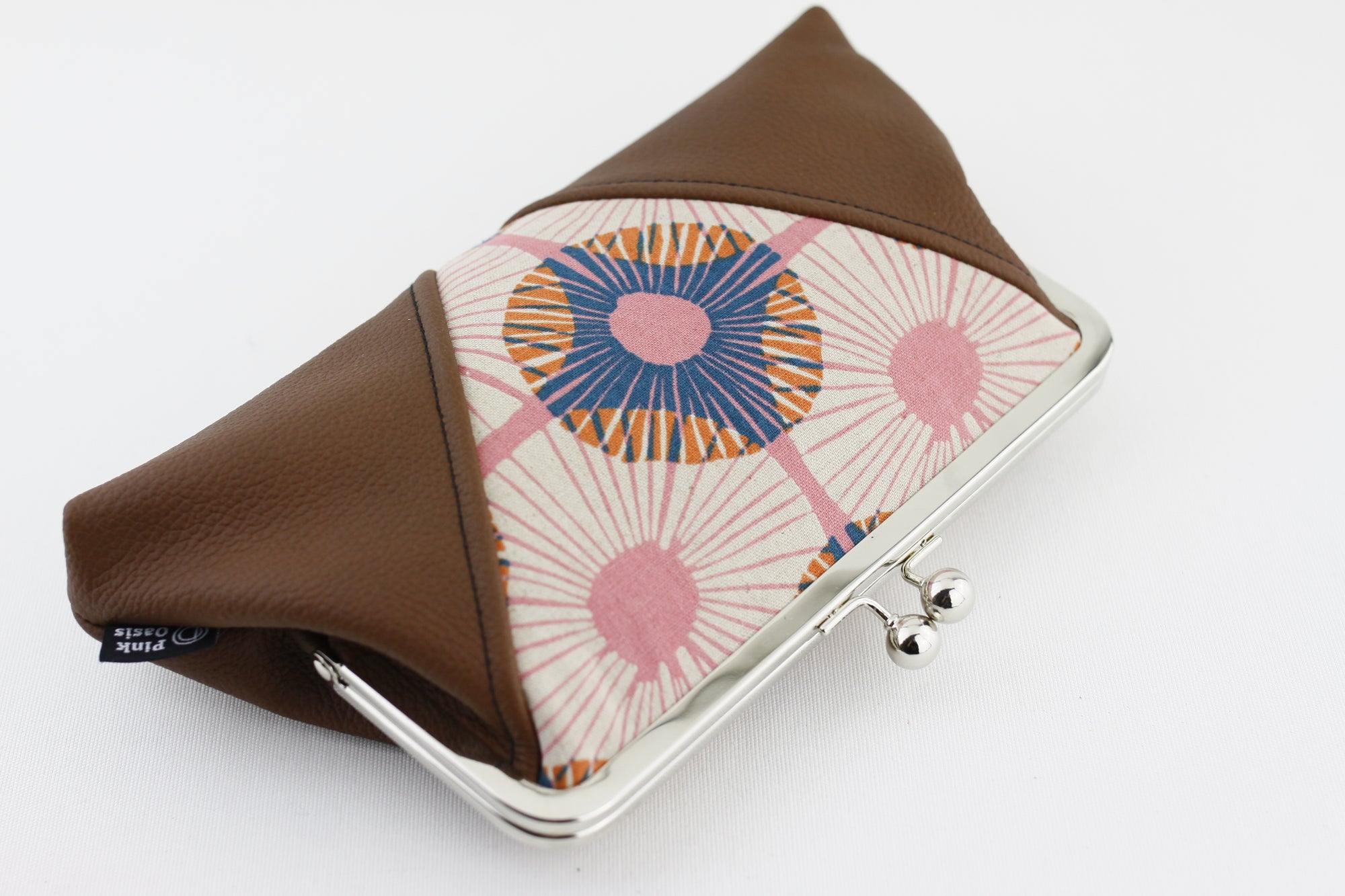 Abstract Circle Flowers Kisslock Clutch  | PINKOASIS