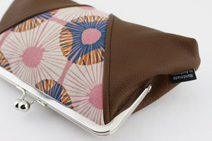 Abstract Circle Flowers Kisslock Clutch  | PINKOASIS