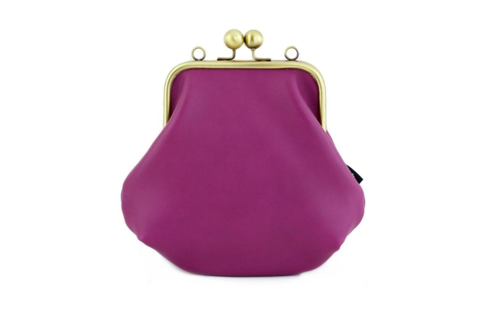 Women's Purple Genuine Leather Clutch Bag with Strap | PINKOASIS