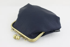 Women's Navy Genuine Leather Clutch Bag with Strap | PINKOASIS