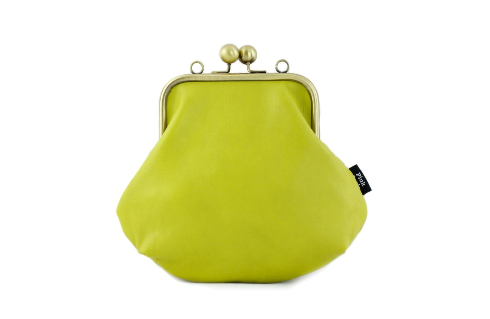 Women's Green Genuine Leather Clutch Bag with Strap | PINKOASIS