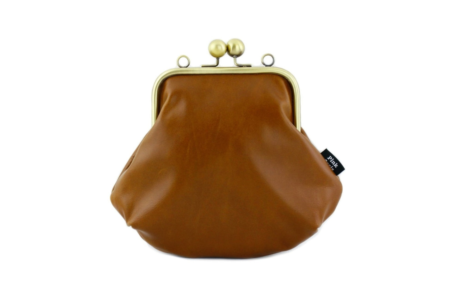Chestnut Genuine Leather Clutch Bag with Strap | PINKOASIS