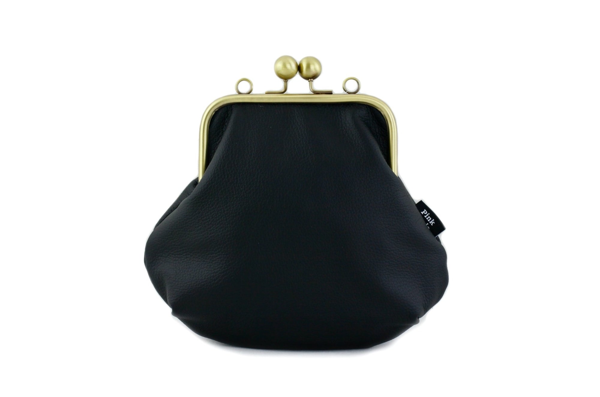 Women's Black Genuine Leather Clutch Bag with Strap | PINKOASIS