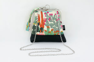 Succulents Garden Wristlet Handbag with Chain Strap | PINKOASIS