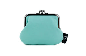 Mint Blue Leather Coin Purse Handmade in Australia | PINKOASIS