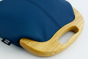 Women's Luxury Peacock Blue Leather Bag | PINKOASIS
