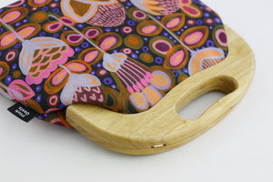 Native Australian Botanicals Large Wood Frame Bag | PINKOASIS