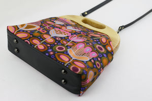 Native Australian Botanicals Large Wood Frame Bag | PINKOASIS