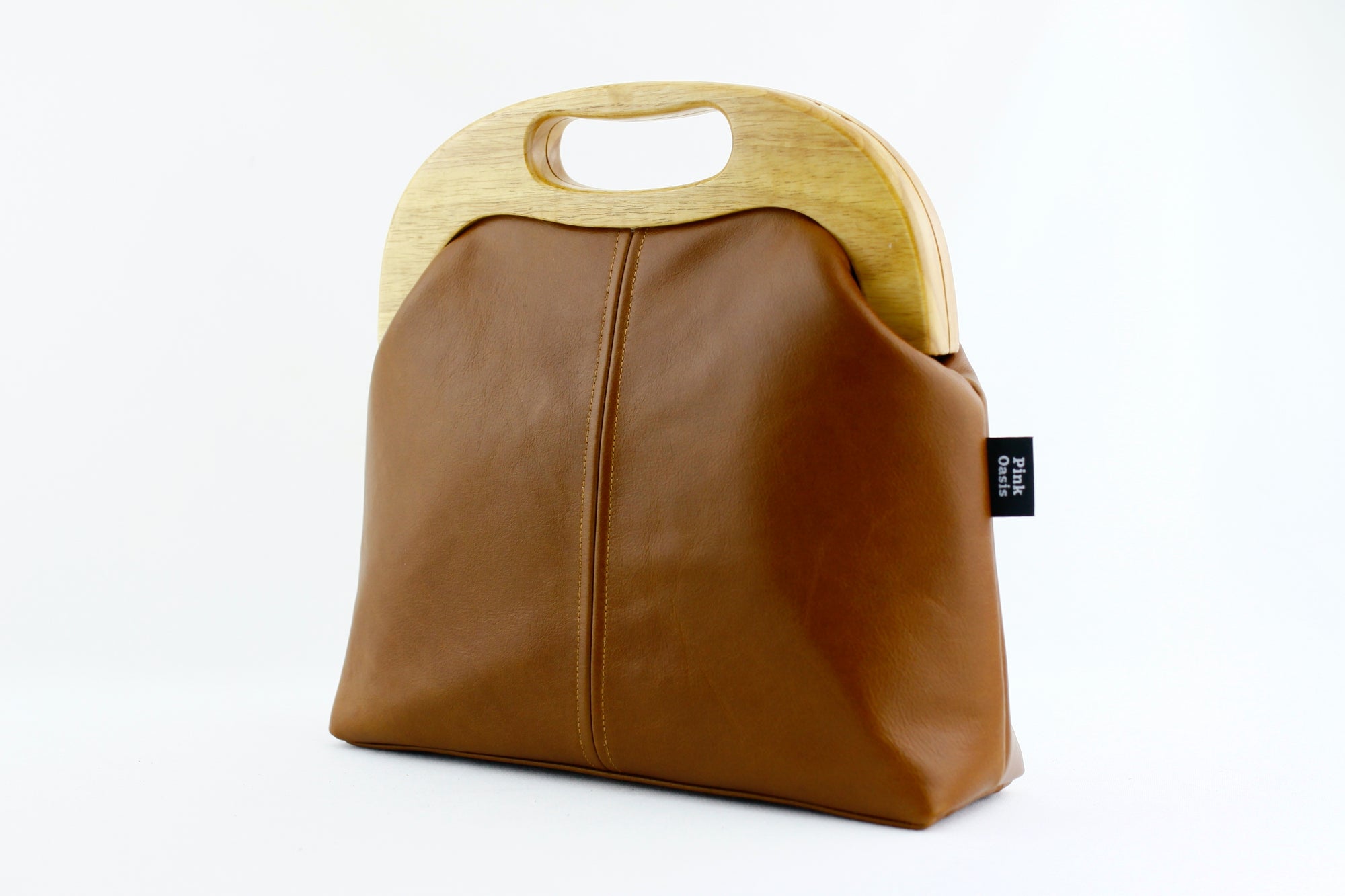 Women's Luxury Chestnut Leather Bag | PINKOASIS