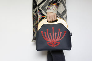 Waratah Navy & Red Leather Bag (PinkOasis X Felicity)