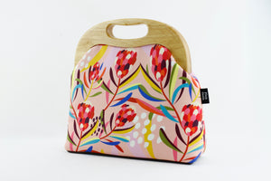 Abstract Protea Pink Native Flower Women's Clutch Bag | PINKOASIS