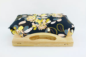 Ginger Utopia Flower Medium Size Wood Frame Bag | PINKOASIS