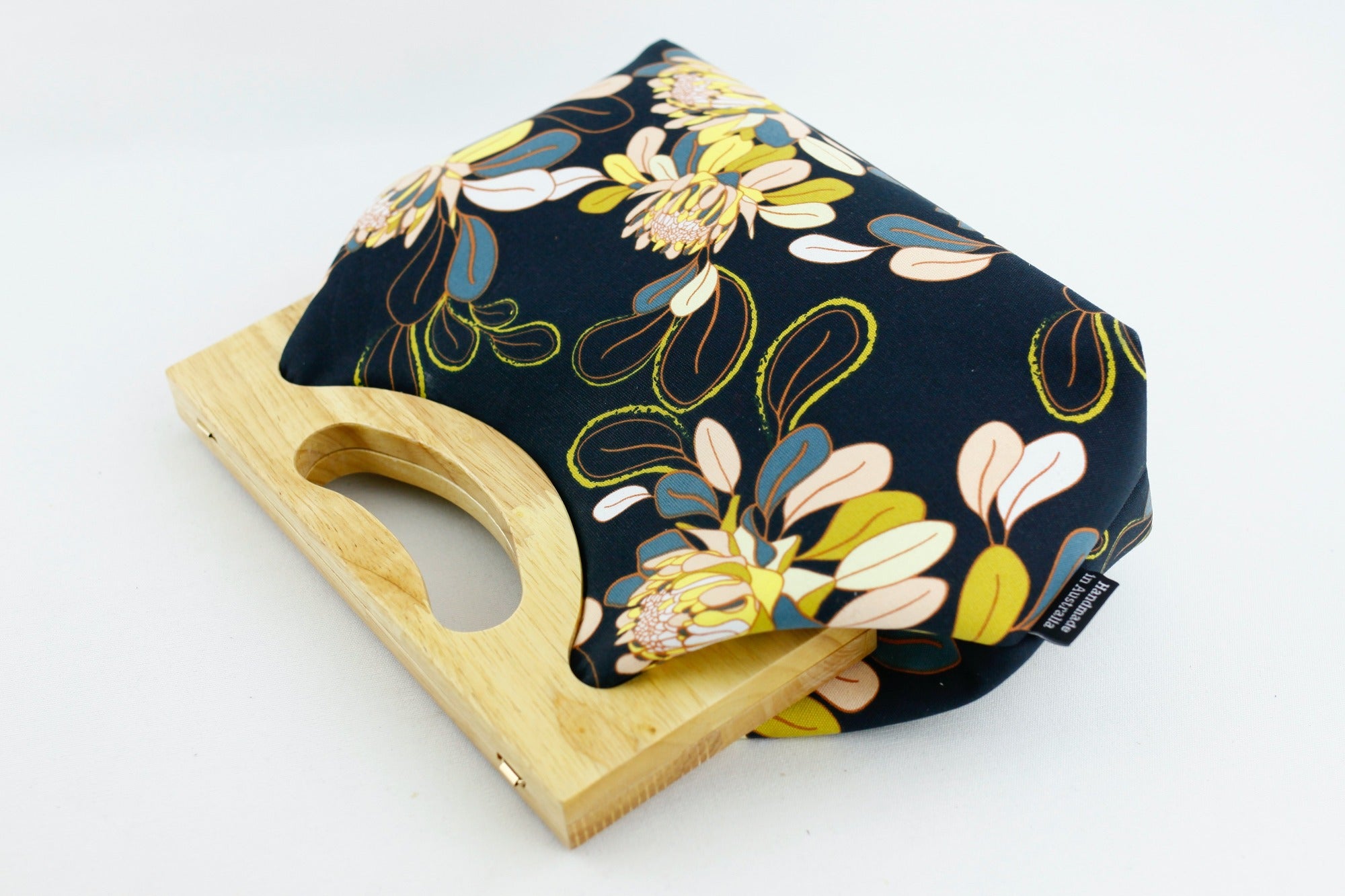Ginger Utopia Flower Medium Size Wood Frame Bag | PINKOASIS