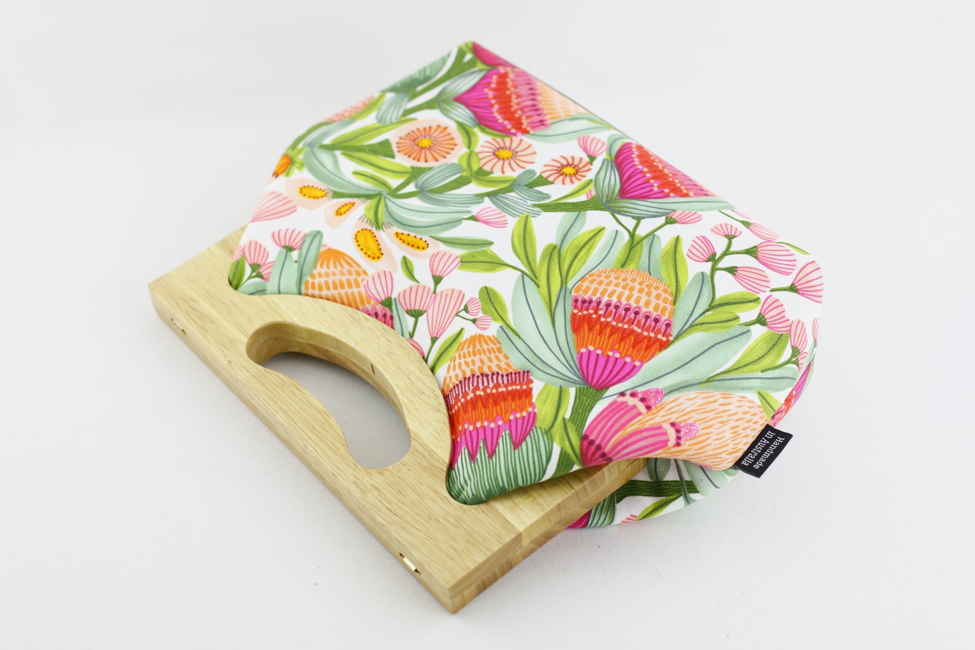 Gum Blossoms Medium Size Wood Frame Bag | PINKOASIS